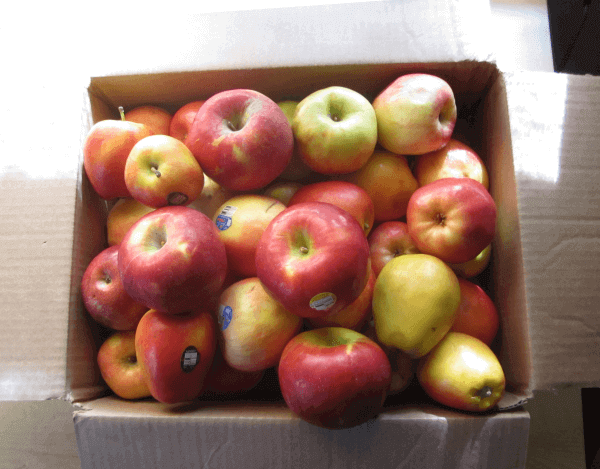 Box of apples